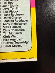 1975 Topps Mini #646 Checklist: 529-660 EX O/C UNMARKED