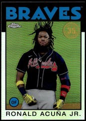 2021 Topps Chrome #86BC-3 Ronald Acuña Jr. 1986 Topps Baseball 35th Ann E1