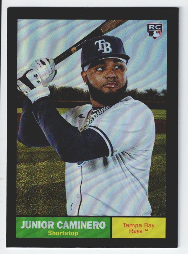 2024 Topps Archives Junior Caminero Rookie RC Black Foil Parallel #33 Rays