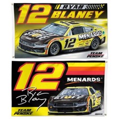 Ryan Blaney #12 Menards Team Penske Nascar Double-Sided 3×5 Flag Free shipping