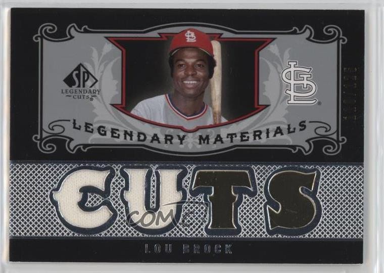 2007 SP Legendary Cuts Materials Dual 110/125 Lou Brock #LM-LB1 HOF 2s2