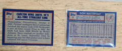 1984 TOPPS BASEBALL, COMPLETE SET #1-792, MATTINGLY=NRMT-MT, STRAWBERRY RC