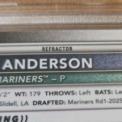 2025 Bowman Draft Kade Anderson Chrome Refractor #BDC-3 PSA 10 GEM MT Low Pop!🔥