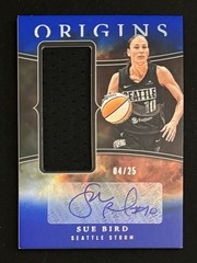 2024 Panini Origins WNBA Sue Bird Blue Jersey Patch Auto /25 Seattle Storm