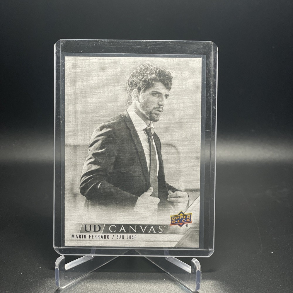 2022-23 Upper Deck Series 2 UD Canvas Black & White Mario Ferraro #C187 13w8