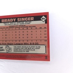 2021 Topps Chrome – 1986 Topps Baseball Brady Singer #86BC-3 Purple /75