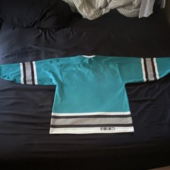 CCM San Jose Sharks Hockey Jersey Teal Black White Gray Men&rsquo;s Size L