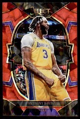 2022-23 Panini Select #17 Anthony Davis Red Cracked Ice Prizms