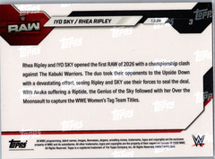 2026 WWE Topps NOW #3 Iyo Sky/Rhea Ripley Rhiyo win 1st Tag Team Titles in 2026
