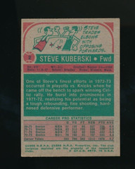 1973 Topps #2 Steve Kuberski signed auto autograph w/ NBA debut inscription
