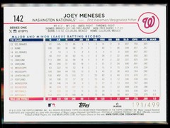 2024 Topps #142 Joey Meneses Green Crackle Foil #/499