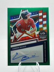 2026 Panini USA Baseball #NTS-CB Connor Balazic Team Signatures Prizms Green