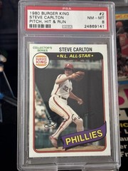 1980 Topps Burger King Pitch Hit & Run Steve Carlton #2 Hall of Fame Phillies