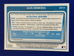 ⚾ 2011 Topps Bowman Chrome Baseball Rookie Auto #BCP171 Luis HEREDIA ⚾