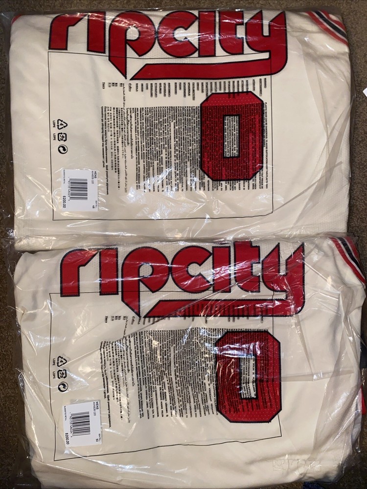 Damian Lillard Authentic Trail Blazers Nike City Edition Rip City Jersey- 48, 52