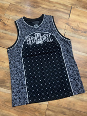 NEW Sullen Clothing basketball jersey Black, White and Grey Embroidery 2XL
