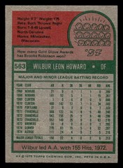 1975 Topps Baseball Wilbur Howard #563 NM/MT Houston Astros