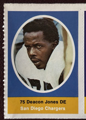 1972 Sunoco NFL « Uncut Strip » (3-Stamps) THREE « Hall of Famers » EXTREMELY RARE!!