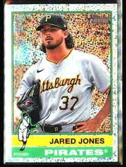 2025 Topps Heritage #149 Jared Jones Chrome Silver Sparkle Refractor