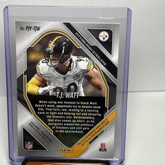 T.J. WATT 2025 PANINI PRIZM PREMIER PATCH SILVER STEELERS
