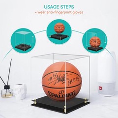 Basketball Display Case, Clear Acrylic Signed Basketball Case Stand Basketbal…