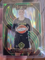 2025 Katie Lou Samuelson 143 Panini Select WNBA Premier Green Flash Prizm Storm