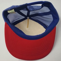 Vintage Basketball Hall of Fame Hat Snapback Trucker Mesh White Blue Red 80s Men