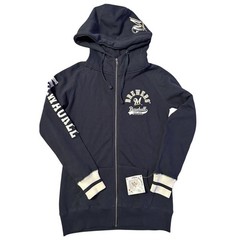Milwaukee Brewers MLB Full Zip Hoodie Navy Womens Small NWT Soft As A Grape