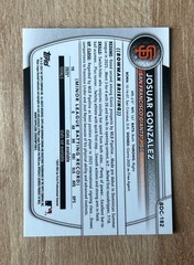 2025 Bowman Draft Chrome Josuar Gonzalez #BDC-182 San Francisco Giants