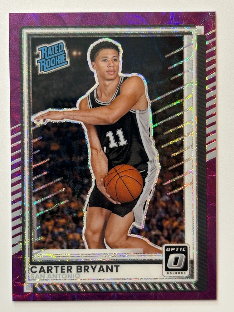 2025-26 Optic Purple Scope Optic/75 Carter Bryant Rookie Card