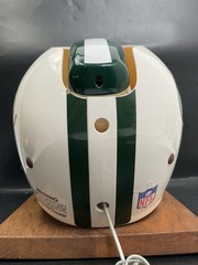 Vintage New York Jets NFL Helmet Phone Telephone On Wood Base Riddell – UNTESTED