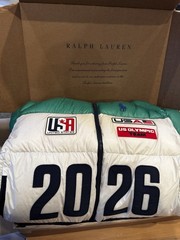 Ralph Lauren Team USA 2026 Olympic Jacket Green White Navy Blue hard to find XL