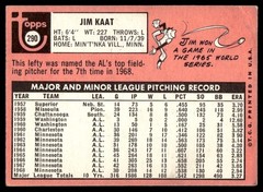 1969 Topps Jim Kaat Minnesota Twins #290