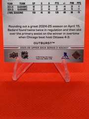 Upper Deck 2025-26 Series 2 Connor Bedard #285 Outburst Blackhawks