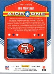 2021 Panini Rookies & Stars #AB-25 Joe Montana Airborne Red Plaid