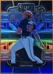 Panini 2024 Select Concourse Black/Blue Prizm Rookie James Wood Nationals #09/49