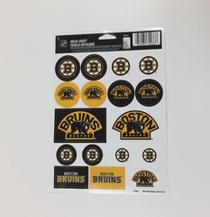Boston Bruins Vinyl Sticker Sheet 17 Decals 5×7 Inches Free Shipping