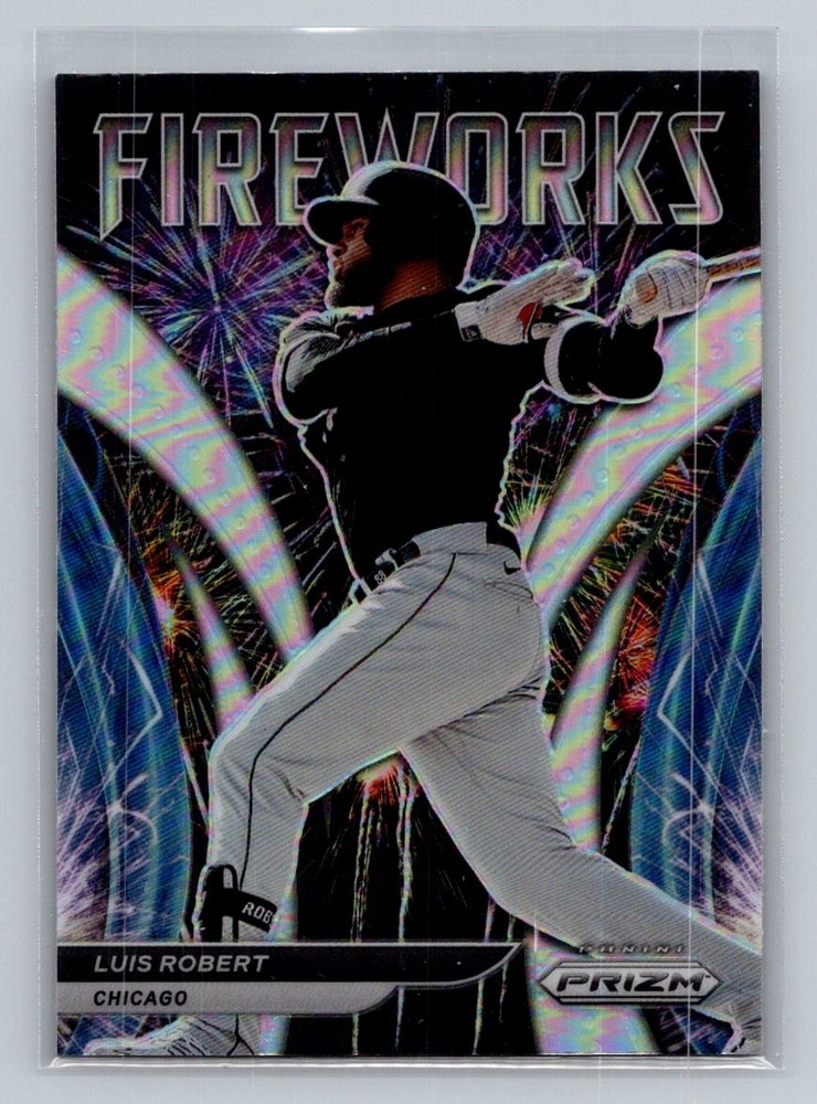 2022 Panini Prizm #F-2 Luis Robert Fireworks Silver Prizm