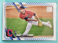 Zach Plesac # 403 2021 Topps Blue Stars SP /299