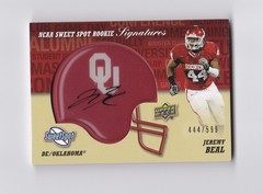 2011 Sweet Spot Rookie Signatures #RSJB Jeremy Beal /599 Auto Oklahoma Broncos