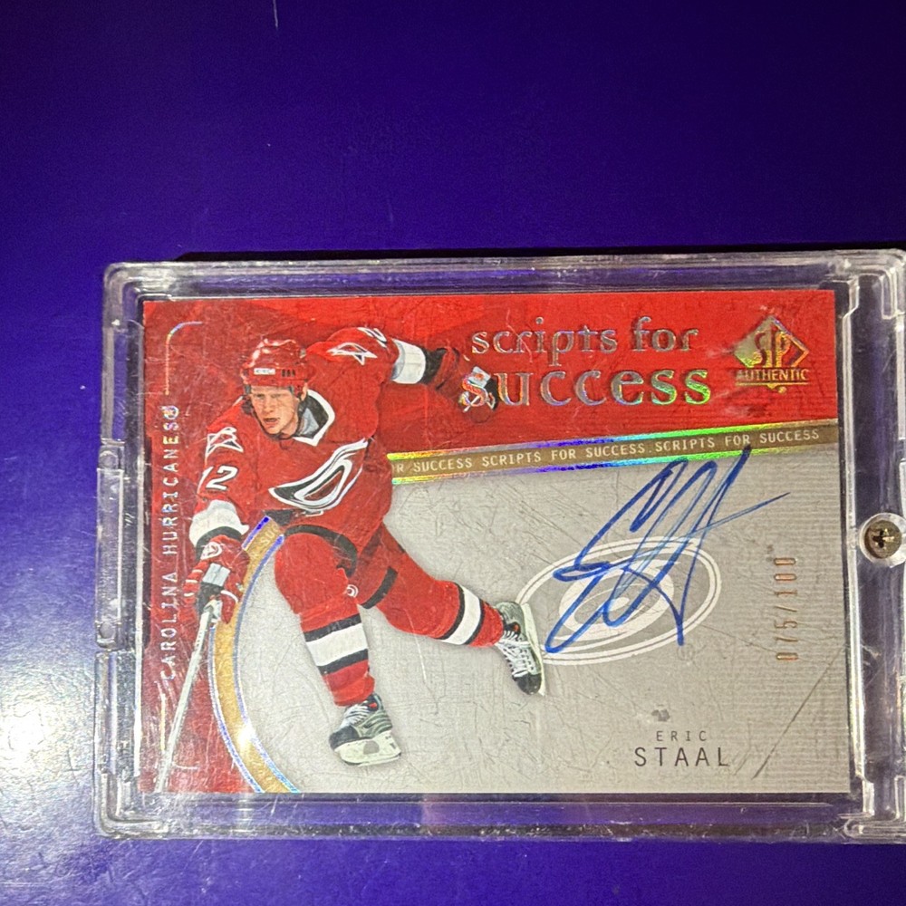 Upper Deck 2005-06 SP Authentic Scripts for Success SS-ES Eric Staal Auto /100