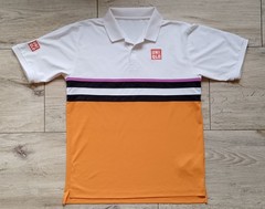 Kei Nishikori French Open 2019 Uniqlo Dry-Ex Tennis Polo Shirt Colorblock Mens M