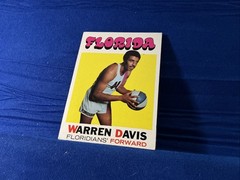 ABA 1971-72 Basketball Card Set Warren Davis #219