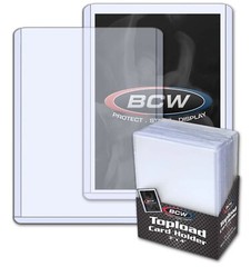 New (1 Pack of 25) BCW Standard Toploader Card Holders, 3&Prime;x4&Prime;, 20 Pt