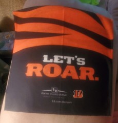Cincinnati Bengals Clear Stadium Tote w/bonus Headband/Neckwrap 12x12x6 NWOT