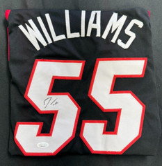 Jason Williams White Chocolate Signed Miami Heat Black Jersey Black Auto JSA
