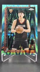 2025-26 Topps Chrome Yang Hansen Aqua RayWave Rookie 67/199 #266