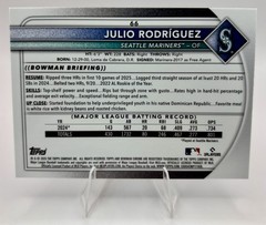 2025 Bowman Chrome – Julio Rodriguez #66 Pink Mojo Refractor /199