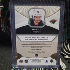 2019-20 Upper Deck The Cup – Eric Staal #27 Gold auto /12