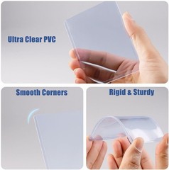 50Pack 3&Prime;x4&Prime; Topload Card Holder 35PT Hard Plastic Card Sleeves Trading Cards